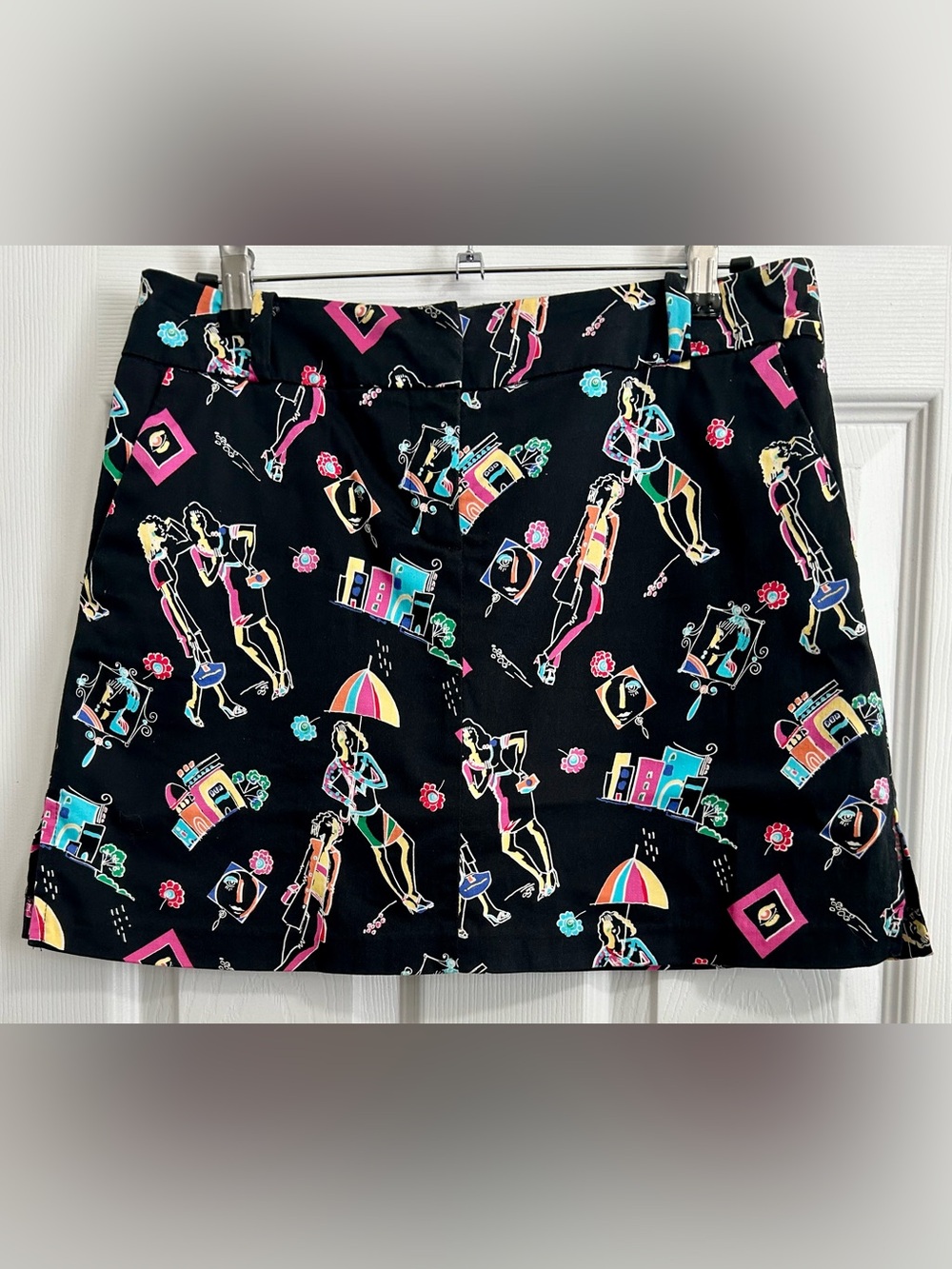 Attyre  New York Bust Retro Fashion Skort retro Print Women’s Size 4 Petite